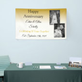 Gold Happy Anniversary Banner (Messeveranstaltung)