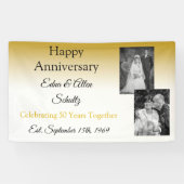 Gold Happy Anniversary Banner (Horizontal)