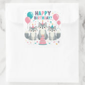 Gold Happy Birthday Classic Round Sticker (Tasche)