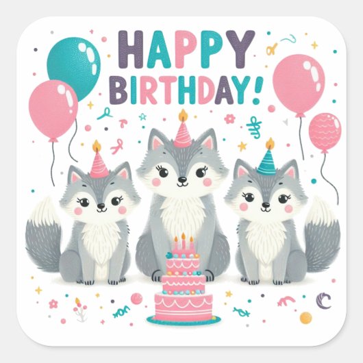 Gold Happy Birthday Classic Round Sticker (Vorderseite)