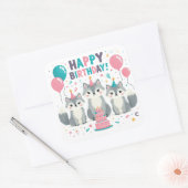 Gold Happy Birthday Classic Round Sticker (Umschlag)