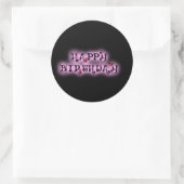 Gold Happy Birthday Runder Aufkleber (Tasche)