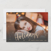 Gold Happy Feiertagskarte (Vorderseite)