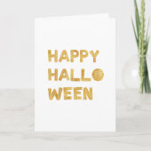 Gold Happy Halloween Card Karte (Vorderseite)