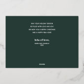 Gold Happy Holidays Foto Folien Feiertagskarte (Rückseite)