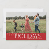 Gold Happy Holidays Fotokarte Feiertagskarte (Vorderseite)