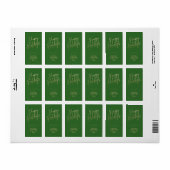 Gold Happy Holidays Green Return Address Adressaufkleber (Vorne)