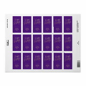 Gold Happy Holidays Purple Return Address Adressaufkleber (Vorne)