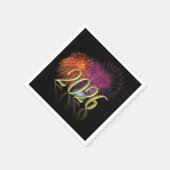 Gold Happy New Year Colorful Fireworks 2026 Serviette (Ecke)