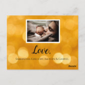 Gold Happy New Year Foto Collage Postkarte (Rückseite)