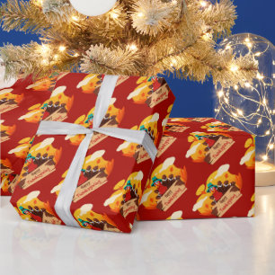 Gold Happy Thanksgiving Pumpkin Geschenkpapier