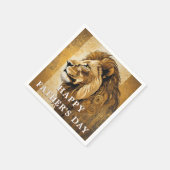 Gold Happy Vathers Day Serviette (Ecke)