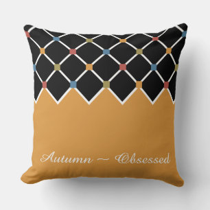 Gold-Harlekin-Muster Herbst Kissen