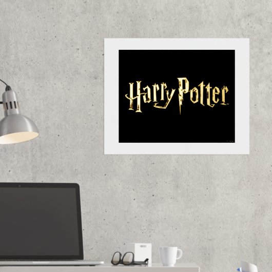 Gold Harry Potter Logo Foliendrucke (In Situ (Schreibtisch 2))