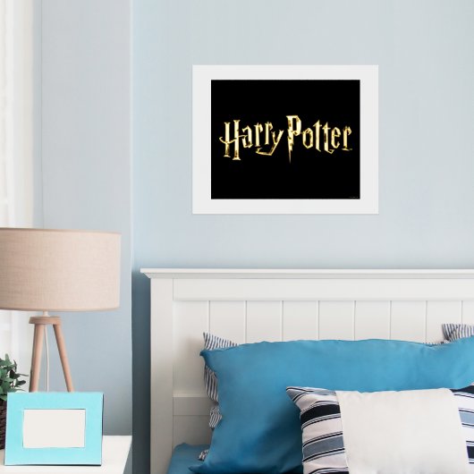 Gold Harry Potter Logo Foliendrucke (In Situ (Schlafzimmer))