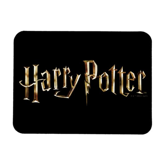 Gold Harry Potter Logo Magnet (Horizontal)
