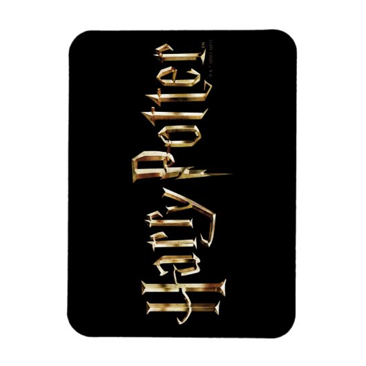 Gold Harry Potter Logo Magnet (Vertikal)