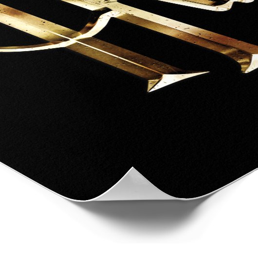 Gold Harry Potter Logo Poster (Ecke)