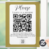 Gold hat uns einen QR-Code Verlassen Fensteraufkleber (Zuhause)