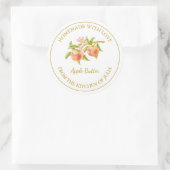Gold hausgemachte Applet Butter Label | weiß Runder Aufkleber (Tasche)