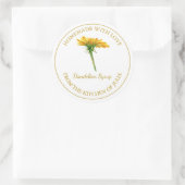 Gold hausgemachte Dandelion Sirup Label | weiß Runder Aufkleber (Tasche)