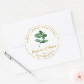 Gold hausgemachte Pfefferminzkerzensiegel | weiß Runder Aufkleber (Umschlag)