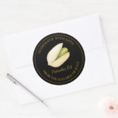 Gold-hausgemachte Pistachio-Öl-Label | Schwarz Runder Aufkleber (Umschlag)