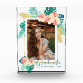 Gold Hawaiian Hibiskus Graduate Abschluss Fotoblock (Vorderseite)