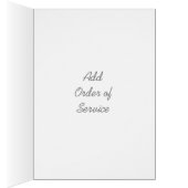Gold Heart and Butterflies Order of Service Card (Innen (Rechts))