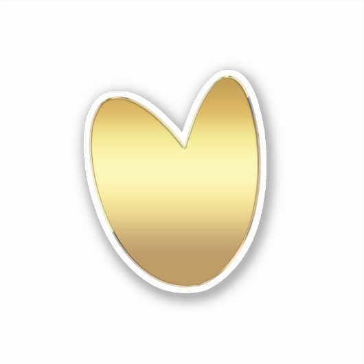 Gold Heart Aufkleber (Vorderseite)