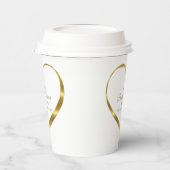 Gold Heart Brautparty Liebe Laghter Pappbecher (Links)