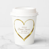 Gold Heart Brautparty Liebe Laghter Pappbecher (Vorderseite)