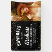 Gold Heart Confetti Abschluss Foto Banner (Vertikal)