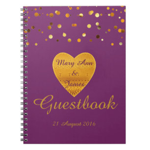 Gold Heart Confetti Glitzer Imitate Foil Blue Gast Notizblock
