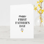 Gold Heart etabliert Erster Vatertag Karte (Gelbe Blume)