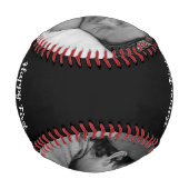 Gold Heart First Vathers Day BaseBall Keepake (Rückseite)