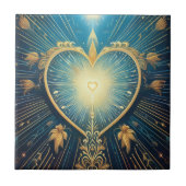 Gold Heart Fliese (Vorderseite)