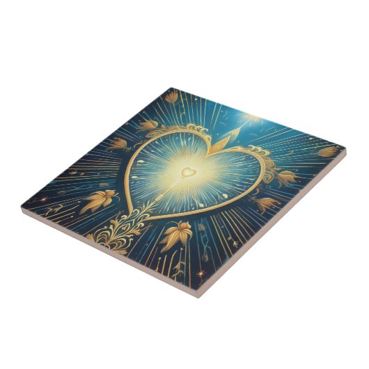 Gold Heart Fliese (Seite)