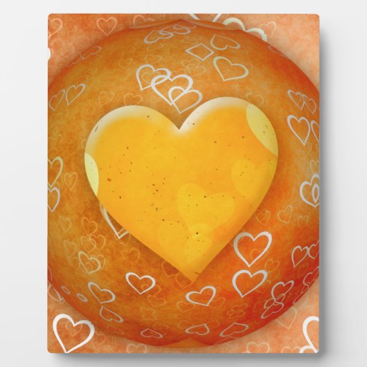 Gold Heart Fotoplatte (Vorderseite)