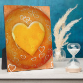 Gold Heart Fotoplatte (Seite)