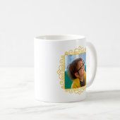 Gold Heart Frame Foto Personalisierte Geschenke Kaffeetasse (VorderseiteRechts)