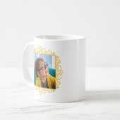Gold Heart Frame Foto Personalisierte Geschenke Kaffeetasse (Vorderseite Links)