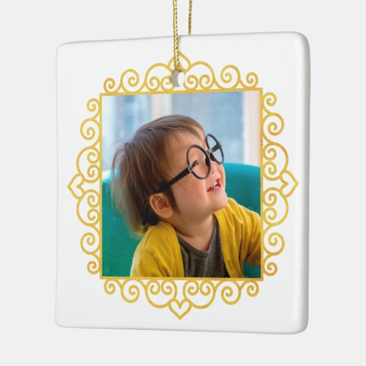 Gold Heart Frame Foto Personalisierte Geschenke We Keramikornament (Links)