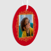 Gold Heart Frame Foto Personalisierte Geschenke We Ornament (Vorderseite)