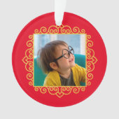 Gold Heart Frame Foto Personalisierte Geschenke We Ornament (Vorderseite)