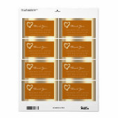 Gold Heart Honey Gerahmt Wedding Bridal UAWG (Vorne)