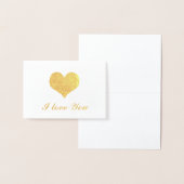 Gold Heart I Liebe You Folienkarte (Anzeige)