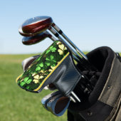 Gold Heart Kleeblatts Golf Headcover (In Situ)