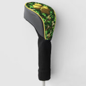 Gold Heart Kleeblatts Golf Headcover (angewinkelt)