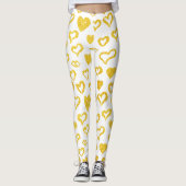 Gold Heart Lips Spaß Niedlich Valentine Leggings (Vorderseite)